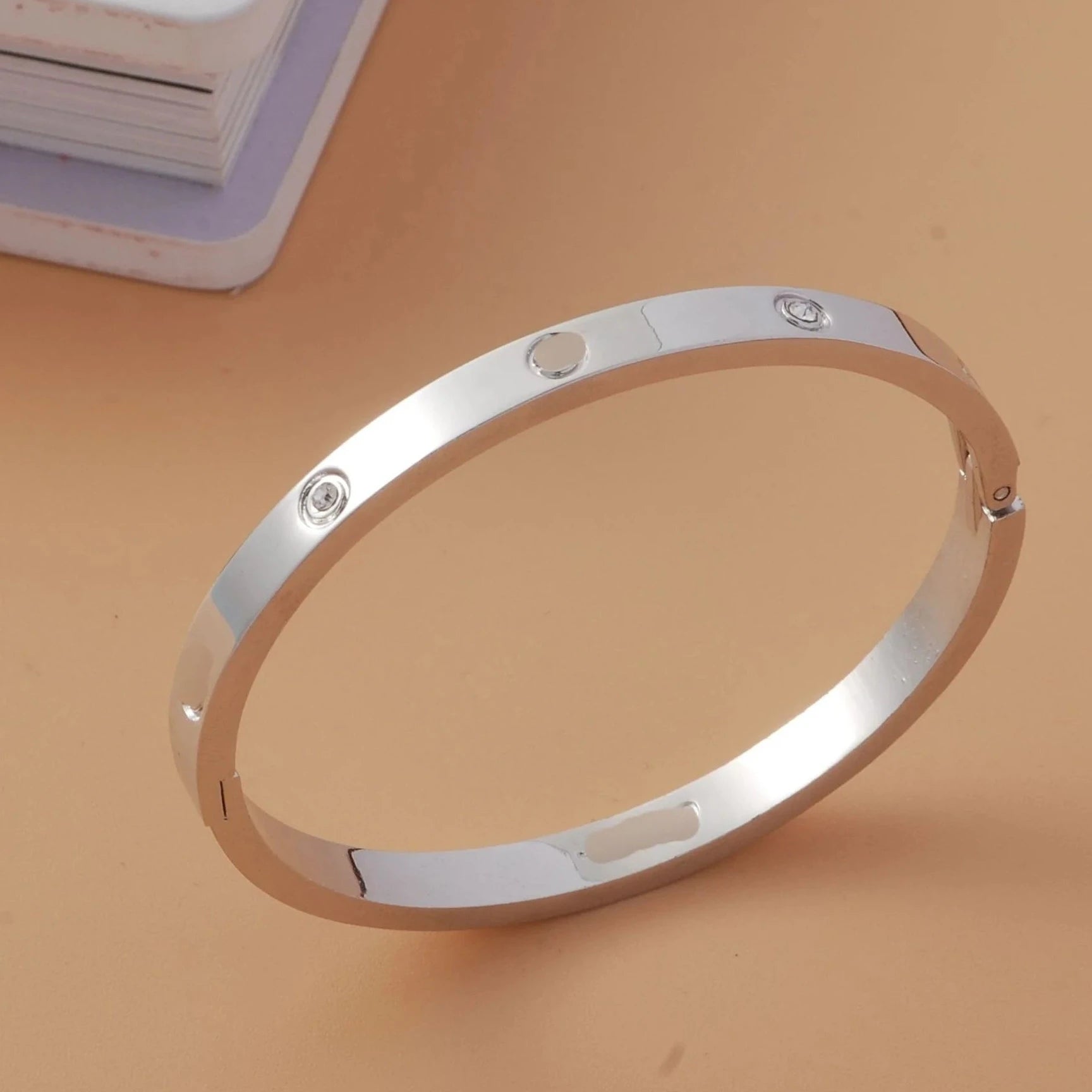 Silver Stone Bangle
