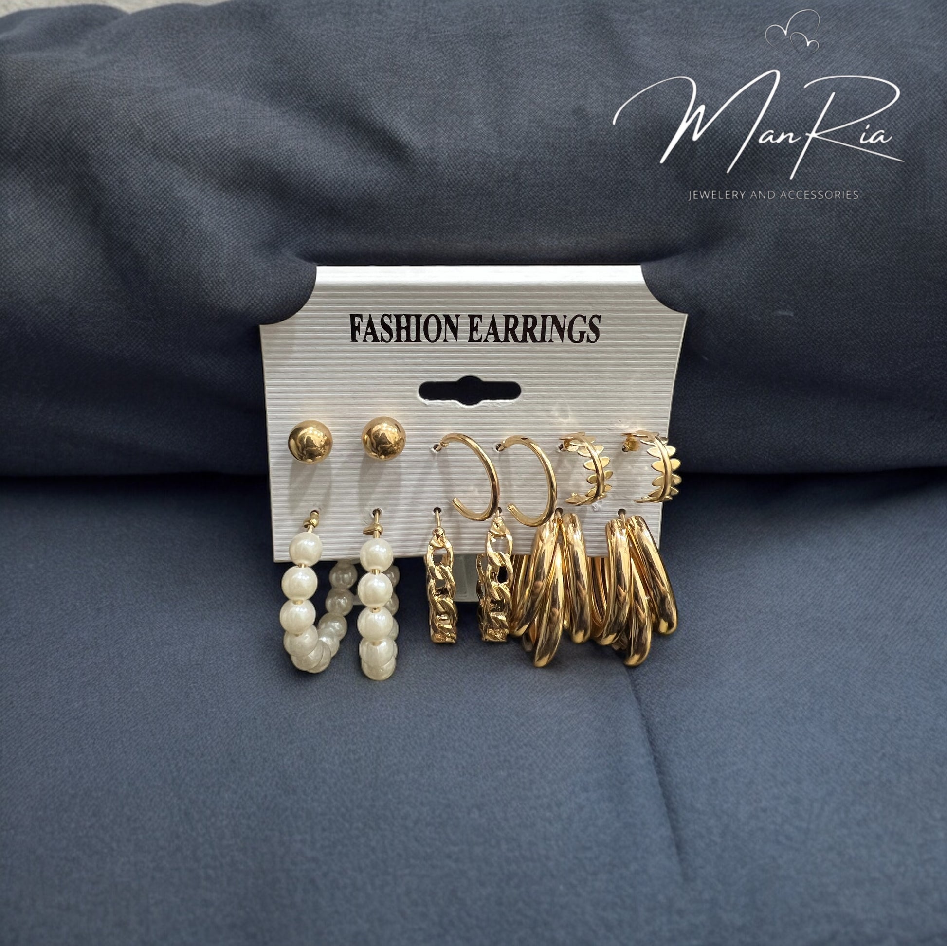 Hoops set of 6 Golden