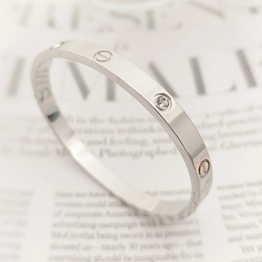 Silver Stone Bangle