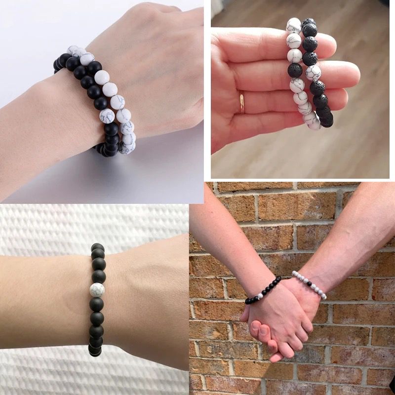 Couple Beads Texture Bracelet