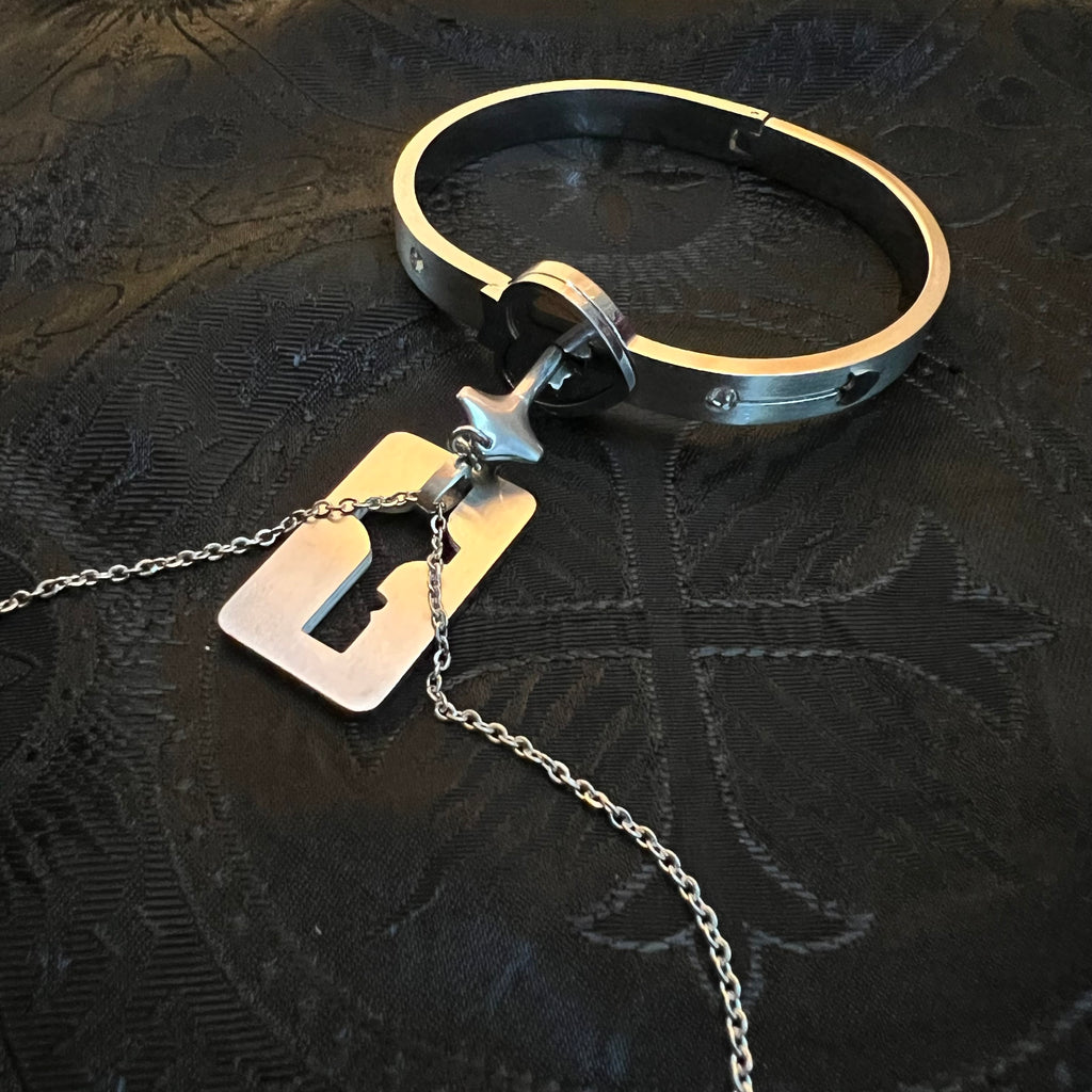 Lock Key Pendant and Bangle Set