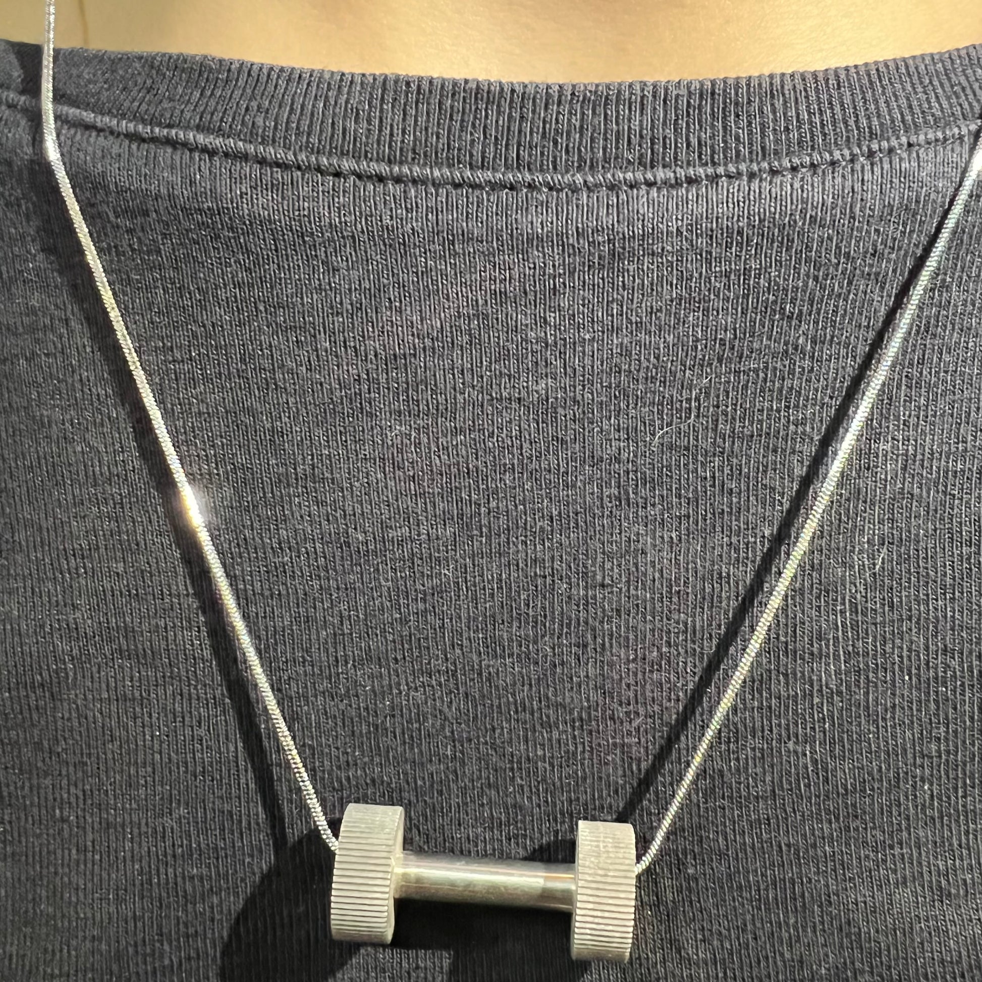Plain Dumbbell Pendant for Men/Women