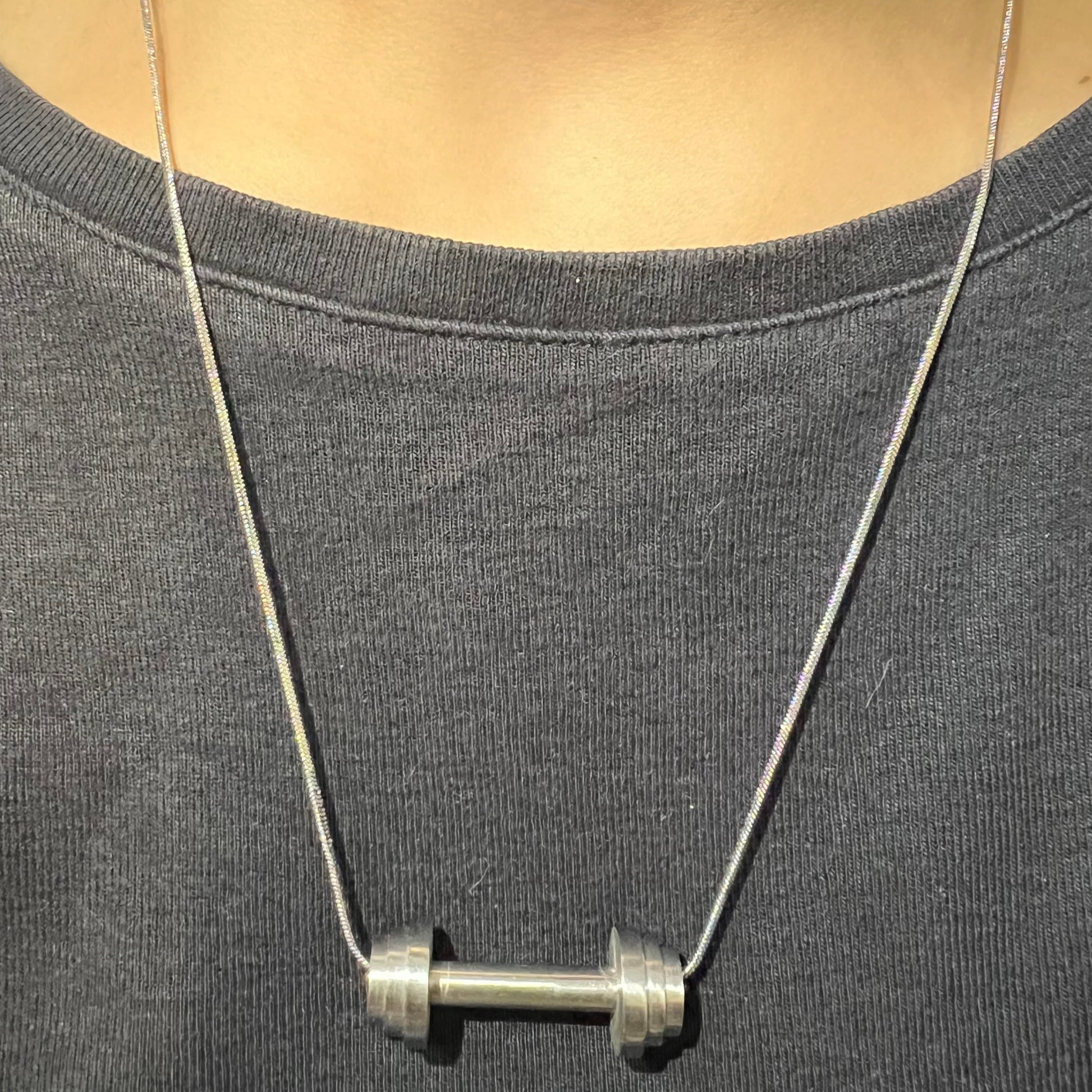 Dumbbell Pendant/ Chain for Men Women