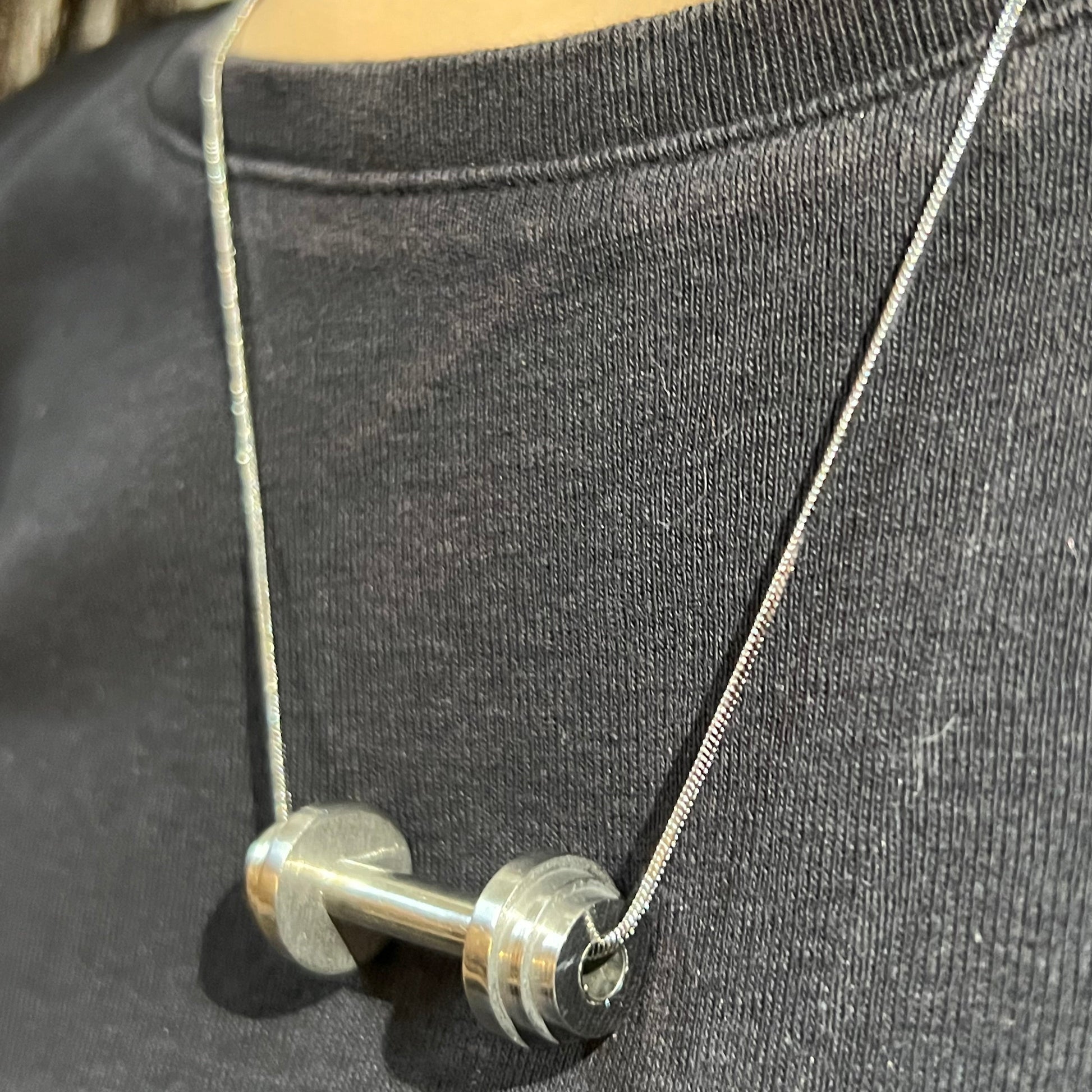 Dumbbell Pendant/ Chain for Men Women