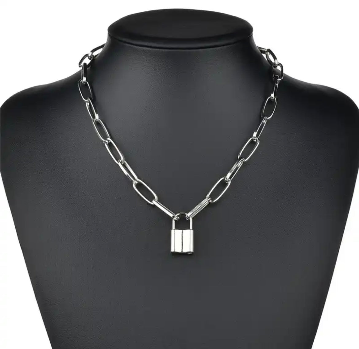 Lock Shape Pendant Silver