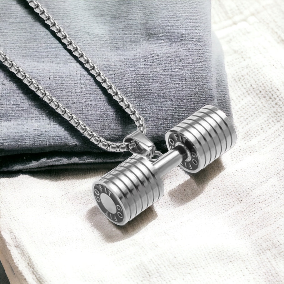 Dumbbell Charm Pendant for Men
