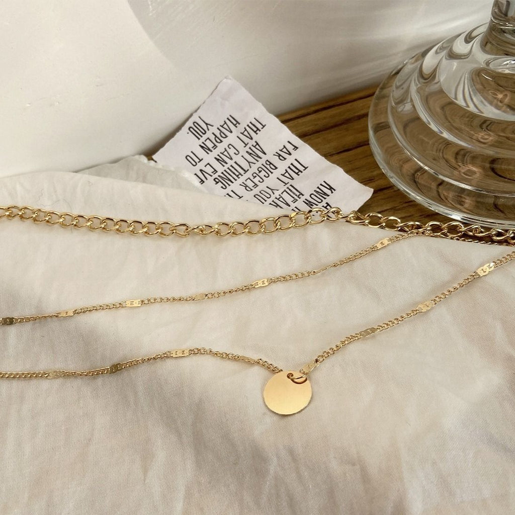 Coin Chain Pendant Golden