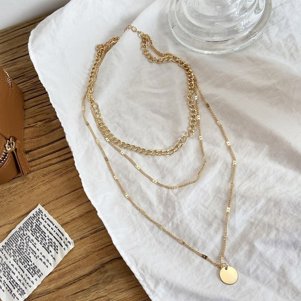 Coin Chain Pendant Golden