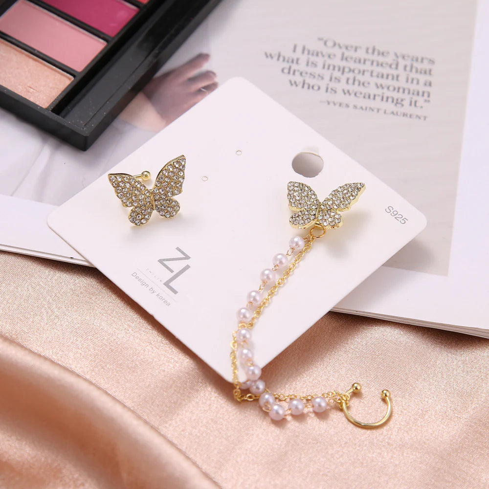 Butterfly Pearl Earrings