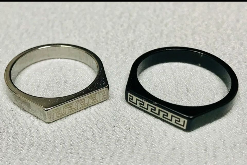 Pattern Ring Silver for Men