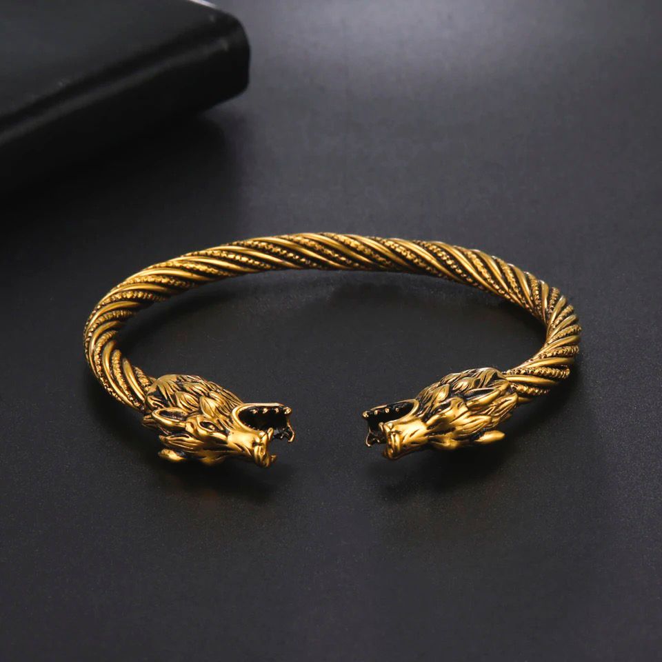 Alpha Dragon 18k Gold plated Bangle for Men
