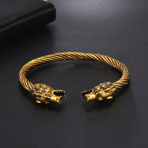 Alpha Dragon 18k Gold plated Bangle for Men