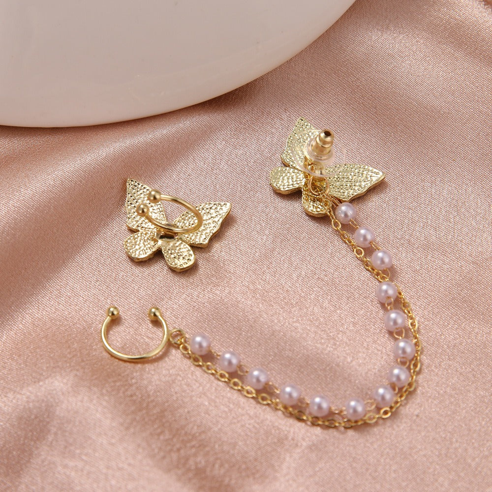 Butterfly Pearl Earrings