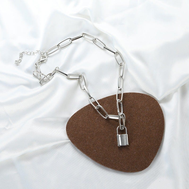 Lock Shape Pendant Silver