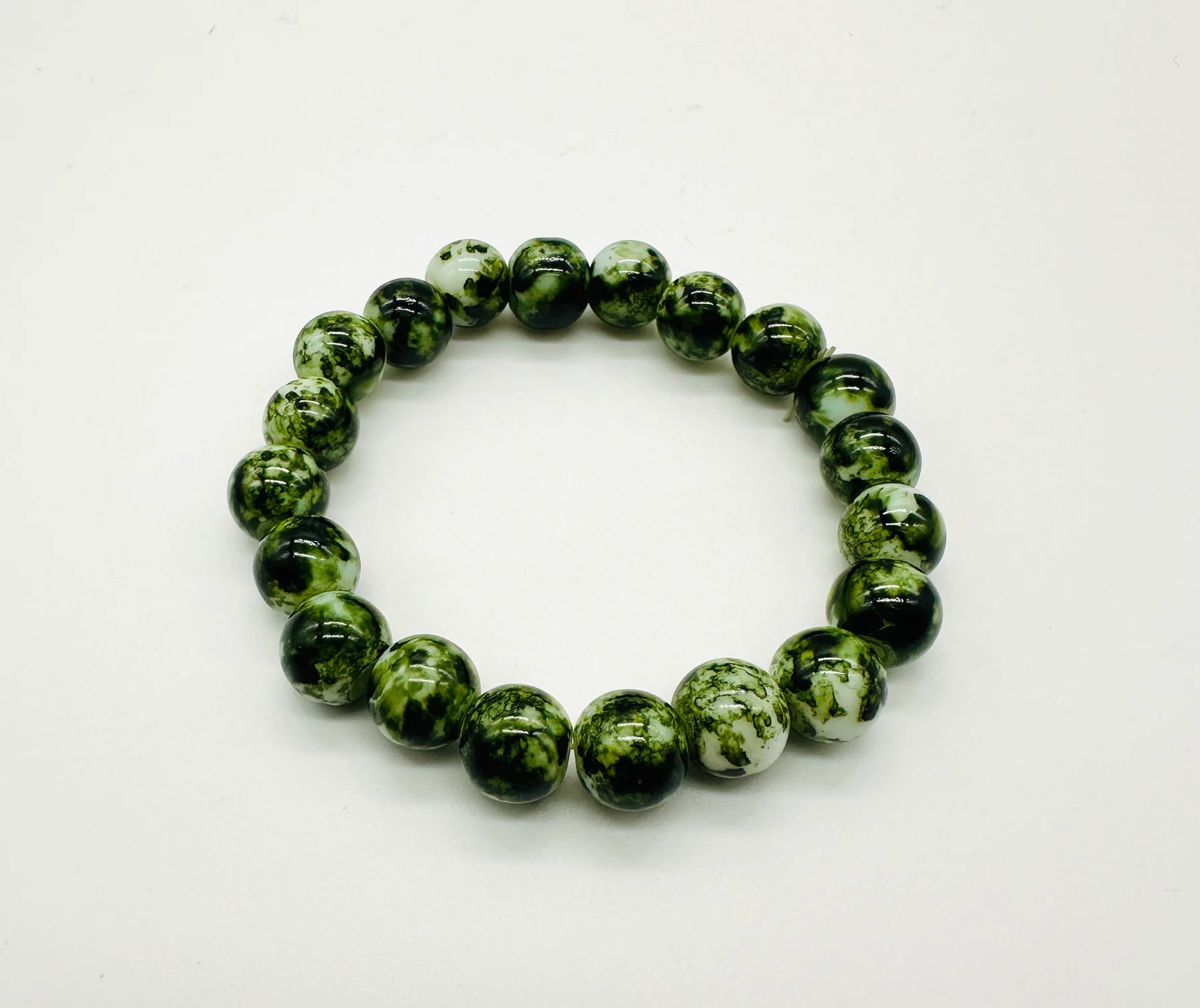 Forest Green Beads Bracelet For Men Women