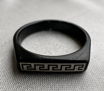 Pattern Ring Black for Men
