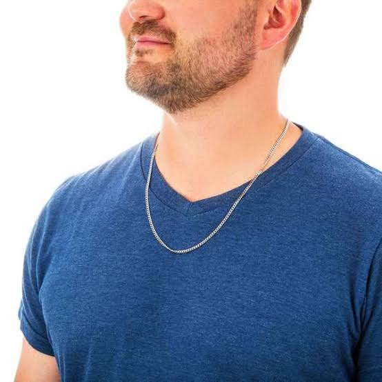 Curb Neck Chain For Men Silver 3mm (Stainless steel)