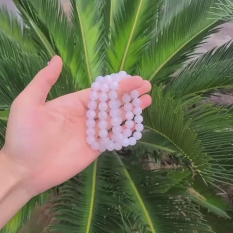 White Beads Bracelet For Men Women